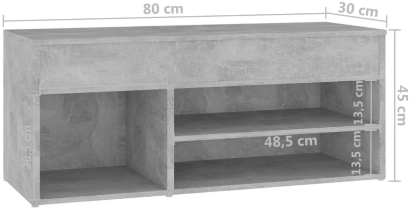 ΠΑΠΟΥΤΣΟΘΗΚΗ ΓΚΡΙ ΣΚΥΡΟΔΕΜΑΤΟΣ 80 X 30 X 45 ΕΚ. ΑΠΟ ΜΟΡΙΟΣΑΝΙΔΑ 808751