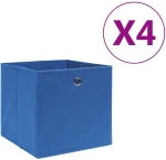 ΚΟΥΤΙΑ ΑΠΟΘΗΚΕΥΣΗΣ 4 ΤΕΜ. ΜΠΛΕ 28X28X28 ΕΚ. ΎΦΑΣΜΑ NON-WOVEN 325195