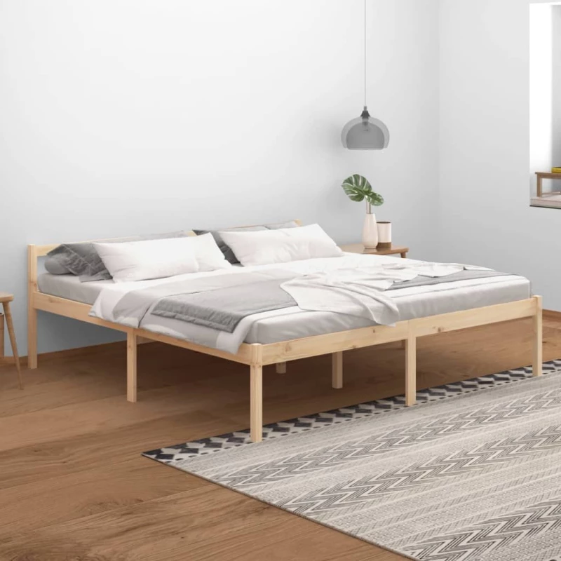 ΠΛΑΙΣΙΟ ΚΡΕΒΑΤΙΟΥ 200 X 200 ΕΚ. ΑΠΟ ΜΑΣΙΦ ΞΥΛΟ ΠΕΥΚΟΥ 810634