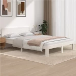 ΠΛΑΙΣΙΟ ΚΡΕΒΑΤΙΟΥ ΛΕΥΚΟ 140 X 200 ΕΚ. ΑΠΟ ΜΑΣΙΦ ΞΥΛΟ ΠΕΥΚΟΥ 810496