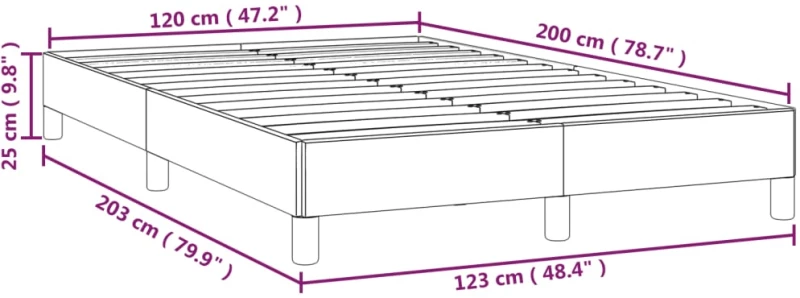 ΠΛΑΙΣΙΟ ΚΡΕΒΑΤΙΟΥ TAUPE 120X200 ΕΚ. ΥΦΑΣΜΑΤΙΝΟ 346708