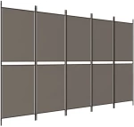 ΔΙΑΧΩΡΙΣΤΙΚΟ ΔΩΜΑΤΙΟΥ ΜΕ 5 ΠΑΝΕΛ ΑΝΘΡΑΚΙ 250X180 ΕΚ. ΑΠΟ ΎΦΑΣΜΑ 350220