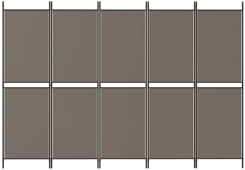ΔΙΑΧΩΡΙΣΤΙΚΟ ΔΩΜΑΤΙΟΥ ΜΕ 5 ΠΑΝΕΛ ΑΝΘΡΑΚΙ 250X180 ΕΚ. ΑΠΟ ΎΦΑΣΜΑ 350220