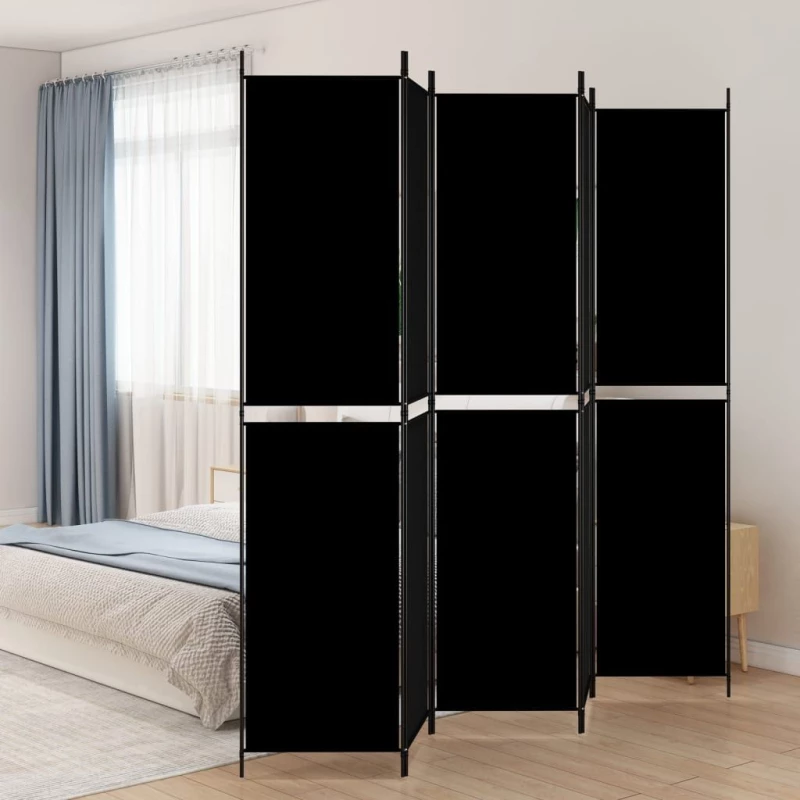 ΔΙΑΧΩΡΙΣΤΙΚΟ ΔΩΜΑΤΙΟΥ ΜΕ 5 ΠΑΝΕΛ ΜΑΥΡΟ 250X220 ΕΚ. ΑΠΟ ΎΦΑΣΜΑ 350253