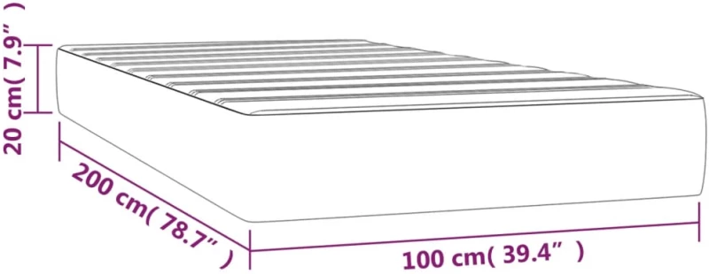 ΣΤΡΩΜΑ ΜΕ POCKET SPRINGS ΜΑΥΡΟ 100X200X20 ΕΚ. ΒΕΛΟΥΔΙΝΟ 347750