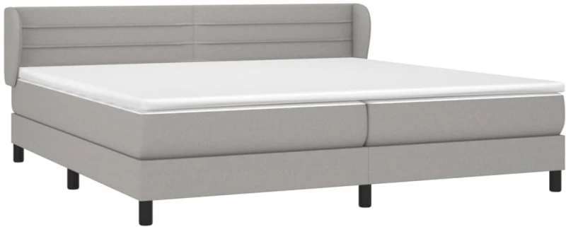 ΚΡΕΒΑΤΙ BOXSPRING ΜΕ ΣΤΡΩΜΑ ΑΝΟΙΧΤΟ ΓΚΡΙ 200X200 ΕΚ. ΥΦΑΣΜΑΤΙΝΟ 3126349