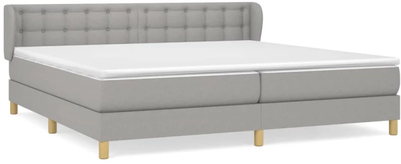 ΚΡΕΒΑΤΙ BOXSPRING ΜΕ ΣΤΡΩΜΑ ΑΝΟΙΧΤΟ ΓΚΡΙ 200X200 ΕΚ. ΥΦΑΣΜΑΤΙΝΟ 3127149