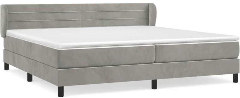 ΚΡΕΒΑΤΙ BOXSPRING ΜΕ ΣΤΡΩΜΑ ΑΝΟΙΧΤΟ ΓΚΡΙ 200X200 ΕΚ. ΒΕΛΟΥΔΙΝΟ 3127571