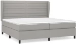 ΚΡΕΒΑΤΙ BOXSPRING ΜΕ ΣΤΡΩΜΑ ΑΝΟΙΧΤΟ ΓΚΡΙ 200X200 ΕΚ. ΥΦΑΣΜΑΤΙΝΟ 3128069