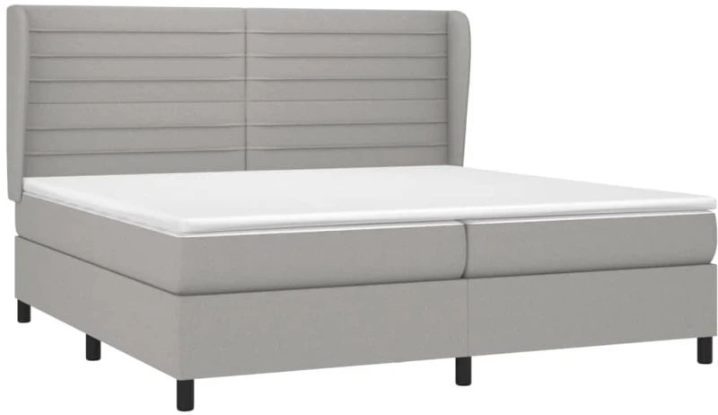 ΚΡΕΒΑΤΙ BOXSPRING ΜΕ ΣΤΡΩΜΑ ΑΝΟΙΧΤΟ ΓΚΡΙ 200X200 ΕΚ. ΥΦΑΣΜΑΤΙΝΟ 3128069