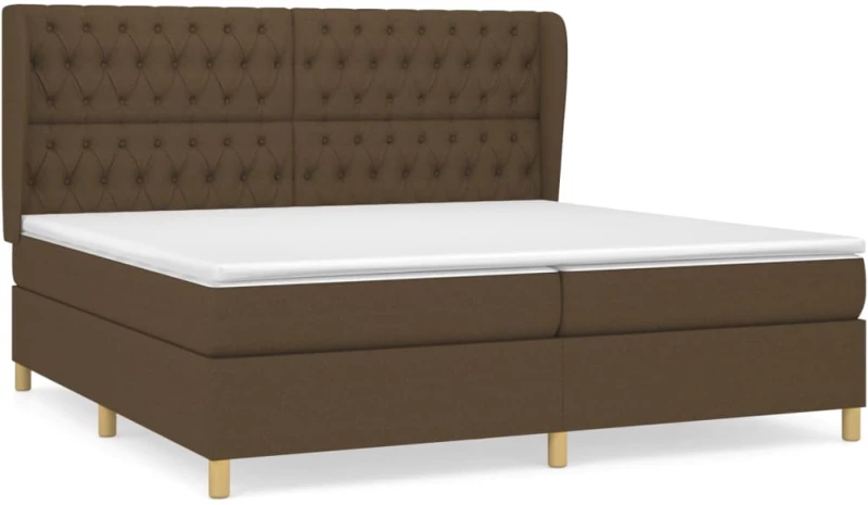 ΚΡΕΒΑΤΙ BOXSPRING ΜΕ ΣΤΡΩΜΑ ΣΚΟΥΡΟ ΚΑΦΕ 200X200 ΕΚ. ΥΦΑΣΜΑΤΙΝΟ 3128792