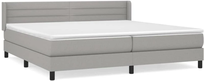 ΚΡΕΒΑΤΙ BOXSPRING ΜΕ ΣΤΡΩΜΑ ΑΝΟΙΧΤΟ ΓΚΡΙ 200X200 ΕΚ. ΥΦΑΣΜΑΤΙΝΟ 3129817