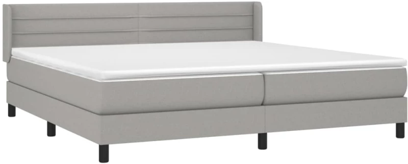 ΚΡΕΒΑΤΙ BOXSPRING ΜΕ ΣΤΡΩΜΑ ΑΝΟΙΧΤΟ ΓΚΡΙ 200X200 ΕΚ. ΥΦΑΣΜΑΤΙΝΟ 3129817