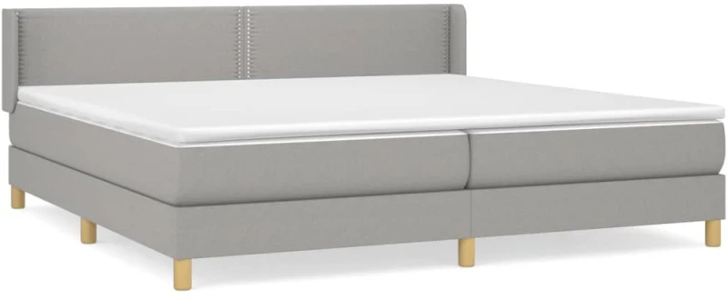 ΚΡΕΒΑΤΙ BOXSPRING ΜΕ ΣΤΡΩΜΑ ΑΝΟΙΧΤΟ ΓΚΡΙ 200X200 ΕΚ. ΥΦΑΣΜΑΤΙΝΟ 3130217