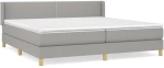 ΚΡΕΒΑΤΙ BOXSPRING ΜΕ ΣΤΡΩΜΑ ΑΝΟΙΧΤΟ ΓΚΡΙ 200X200 ΕΚ. ΥΦΑΣΜΑΤΙΝΟ 3130217