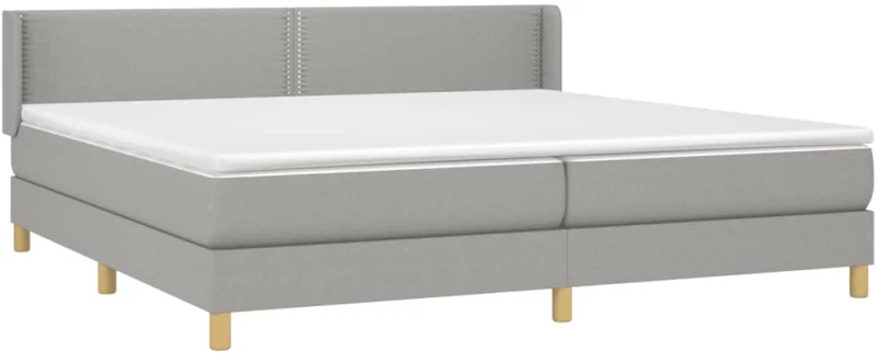 ΚΡΕΒΑΤΙ BOXSPRING ΜΕ ΣΤΡΩΜΑ ΑΝΟΙΧΤΟ ΓΚΡΙ 200X200 ΕΚ. ΥΦΑΣΜΑΤΙΝΟ 3130217