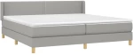 ΚΡΕΒΑΤΙ BOXSPRING ΜΕ ΣΤΡΩΜΑ ΑΝΟΙΧΤΟ ΓΚΡΙ 200X200 ΕΚ. ΥΦΑΣΜΑΤΙΝΟ 3130217