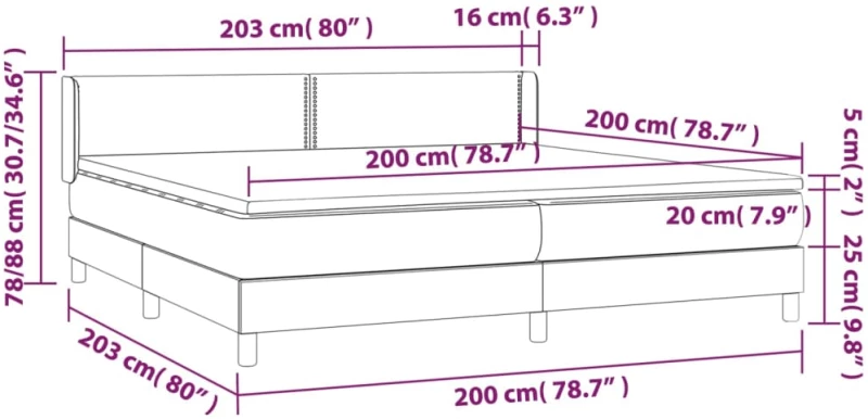 ΚΡΕΒΑΤΙ BOXSPRING ΜΕ ΣΤΡΩΜΑ ΑΝΟΙΧΤΟ ΓΚΡΙ 200X200 ΕΚ. ΥΦΑΣΜΑΤΙΝΟ 3130217