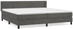 ΚΡΕΒΑΤΙ BOXSPRING ΜΕ ΣΤΡΩΜΑ ΣΚΟΥΡΟ ΓΚΡΙ 200X200 ΕΚ. ΒΕΛΟΥΔΙΝΟ 3131040