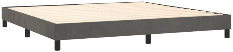 ΚΡΕΒΑΤΙ BOXSPRING ΜΕ ΣΤΡΩΜΑ ΣΚΟΥΡΟ ΓΚΡΙ 200X200 ΕΚ. ΒΕΛΟΥΔΙΝΟ 3131040