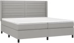 ΚΡΕΒΑΤΙ BOXSPRING ΜΕ ΣΤΡΩΜΑ ΑΝΟΙΧΤΟ ΓΚΡΙ 200X200 ΕΚ. ΥΦΑΣΜΑΤΙΝΟ 3131537
