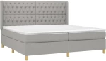 ΚΡΕΒΑΤΙ BOXSPRING ΜΕ ΣΤΡΩΜΑ ΑΝΟΙΧΤΟ ΓΚΡΙ 200X200 ΕΚ. ΥΦΑΣΜΑΤΙΝΟ 3132257