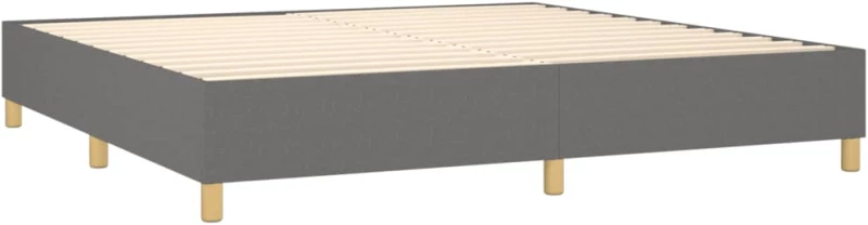 ΚΡΕΒΑΤΙ BOXSPRING ΜΕ ΣΤΡΩΜΑ ΣΚΟΥΡΟ ΓΚΡΙ 200X200 ΕΚ. ΥΦΑΣΜΑΤΙΝΟ 3132338