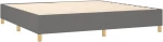 ΚΡΕΒΑΤΙ BOXSPRING ΜΕ ΣΤΡΩΜΑ ΣΚΟΥΡΟ ΓΚΡΙ 200X200 ΕΚ. ΥΦΑΣΜΑΤΙΝΟ 3132338