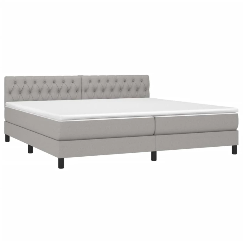 ΚΡΕΒΑΤΙ BOXSPRING ΜΕ ΣΤΡΩΜΑ & LED ΑΝ.ΓΚΡΙ 200X200ΕΚ. ΥΦΑΣΜΑΤΙΝΟ 3133421