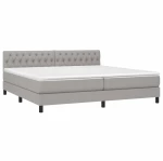 ΚΡΕΒΑΤΙ BOXSPRING ΜΕ ΣΤΡΩΜΑ & LED ΑΝ.ΓΚΡΙ 200X200ΕΚ. ΥΦΑΣΜΑΤΙΝΟ 3133421