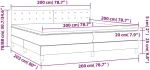 ΚΡΕΒΑΤΙ BOXSPRING ΜΕ ΣΤΡΩΜΑ & LED ΑΝ.ΓΚΡΙ 200X200ΕΚ. ΥΦΑΣΜΑΤΙΝΟ 3133501