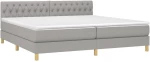 ΚΡΕΒΑΤΙ BOXSPRING ΜΕ ΣΤΡΩΜΑ & LED ΑΝ.ΓΚΡΙ 200X200ΕΚ. ΥΦΑΣΜΑΤΙΝΟ 3133981