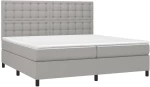ΚΡΕΒΑΤΙ BOXSPRING ΜΕ ΣΤΡΩΜΑ & LED ΑΝ.ΓΚΡΙ 200X200ΕΚ. ΥΦΑΣΜΑΤΙΝΟ 3135221