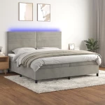 ΚΡΕΒΑΤΙ BOXSPRING ΜΕ ΣΤΡΩΜΑ & LED ΑΝ.ΓΚΡΙ 200X200 ΕΚ. ΒΕΛΟΥΔΙΝΟ 3136203