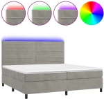 ΚΡΕΒΑΤΙ BOXSPRING ΜΕ ΣΤΡΩΜΑ & LED ΑΝ.ΓΚΡΙ 200X200 ΕΚ. ΒΕΛΟΥΔΙΝΟ 3136203