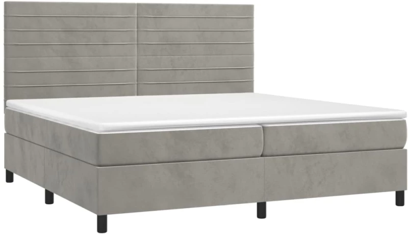 ΚΡΕΒΑΤΙ BOXSPRING ΜΕ ΣΤΡΩΜΑ & LED ΑΝ.ΓΚΡΙ 200X200 ΕΚ. ΒΕΛΟΥΔΙΝΟ 3136203