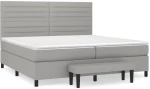 ΚΡΕΒΑΤΙ BOXSPRING ΜΕ ΣΤΡΩΜΑ ΑΝΟΙΧΤΟ ΓΚΡΙ 200X200 ΕΚ. ΥΦΑΣΜΑΤΙΝΟ 3136701
