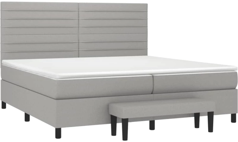 ΚΡΕΒΑΤΙ BOXSPRING ΜΕ ΣΤΡΩΜΑ ΑΝΟΙΧΤΟ ΓΚΡΙ 200X200 ΕΚ. ΥΦΑΣΜΑΤΙΝΟ 3136701