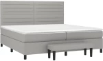 ΚΡΕΒΑΤΙ BOXSPRING ΜΕ ΣΤΡΩΜΑ ΑΝΟΙΧΤΟ ΓΚΡΙ 200X200 ΕΚ. ΥΦΑΣΜΑΤΙΝΟ 3136701