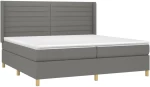 ΚΡΕΒΑΤΙ BOXSPRING ΜΕ ΣΤΡΩΜΑ & LED ΣΚ.ΓΚΡΙ 200X200ΕΚ. ΥΦΑΣΜΑΤΙΝΟ 3138982