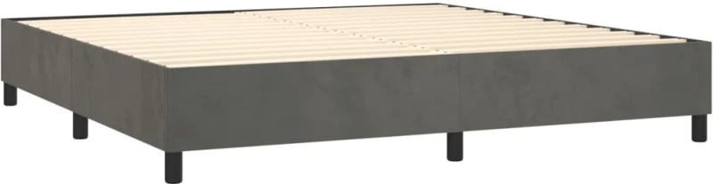 ΚΡΕΒΑΤΙ BOXSPRING ΜΕ ΣΤΡΩΜΑ & LED ΣΚ. ΓΚΡΙ 200X200ΕΚ. ΒΕΛΟΥΔΙΝΟ 3139644