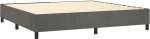 ΚΡΕΒΑΤΙ BOXSPRING ΜΕ ΣΤΡΩΜΑ & LED ΣΚ. ΓΚΡΙ 200X200ΕΚ. ΒΕΛΟΥΔΙΝΟ 3139644