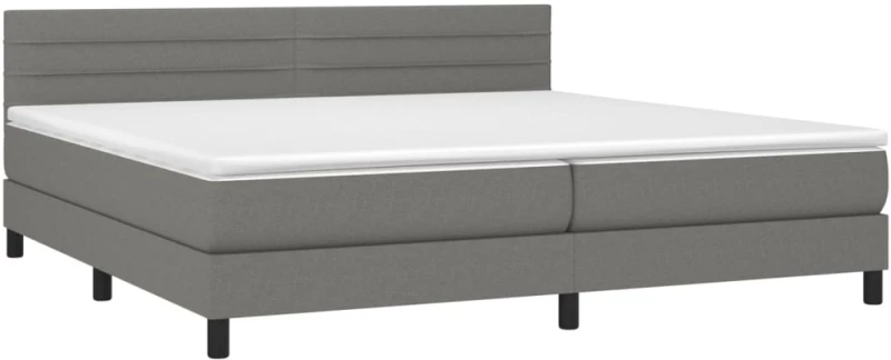 ΚΡΕΒΑΤΙ BOXSPRING ΜΕ ΣΤΡΩΜΑ ΣΚΟΥΡΟ ΓΚΡΙ 200X200 ΕΚ. ΥΦΑΣΜΑΤΙΝΟ 3140162