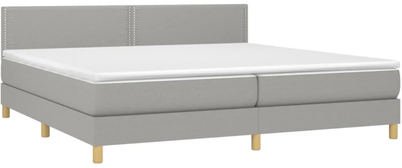 ΚΡΕΒΑΤΙ BOXSPRING ΜΕ ΣΤΡΩΜΑ ΑΝΟΙΧΤΟ ΓΚΡΙ 200X200 ΕΚ. ΥΦΑΣΜΑΤΙΝΟ 3140561