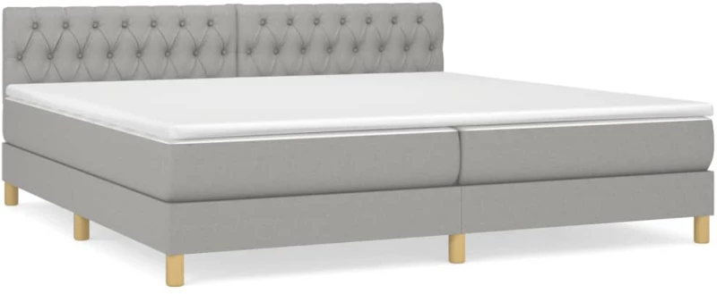 ΚΡΕΒΑΤΙ BOXSPRING ΜΕ ΣΤΡΩΜΑ ΑΝΟΙΧΤΟ ΓΚΡΙ 200X200 ΕΚ. ΥΦΑΣΜΑΤΙΝΟ 3140881