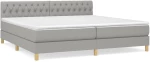 ΚΡΕΒΑΤΙ BOXSPRING ΜΕ ΣΤΡΩΜΑ ΑΝΟΙΧΤΟ ΓΚΡΙ 200X200 ΕΚ. ΥΦΑΣΜΑΤΙΝΟ 3140881