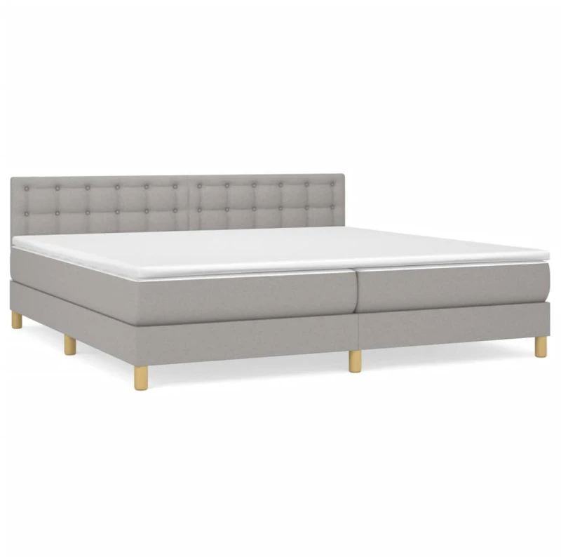 ΚΡΕΒΑΤΙ BOXSPRING ΜΕ ΣΤΡΩΜΑ ΑΝΟΙΧΤΟ ΓΚΡΙ 200X200 ΕΚ. ΥΦΑΣΜΑΤΙΝΟ 3140961