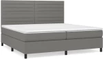 ΚΡΕΒΑΤΙ BOXSPRING ΜΕ ΣΤΡΩΜΑ ΣΚΟΥΡΟ ΓΚΡΙ 200X200 ΕΚ. ΥΦΑΣΜΑΤΙΝΟ 3141882