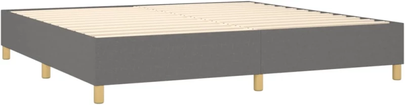 ΚΡΕΒΑΤΙ BOXSPRING ΜΕ ΣΤΡΩΜΑ ΣΚΟΥΡΟ ΓΚΡΙ 200X200 ΕΚ. ΥΦΑΣΜΑΤΙΝΟ 3144547