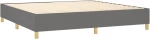 ΚΡΕΒΑΤΙ BOXSPRING ΜΕ ΣΤΡΩΜΑ ΣΚΟΥΡΟ ΓΚΡΙ 200X200 ΕΚ. ΥΦΑΣΜΑΤΙΝΟ 3144547